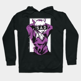 Japanese Sad Girl Anime Vaporwave Art Style Hoodie